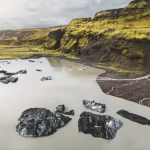 8-day self-drive tour in Iceland, glacier lagoon with icebergs.