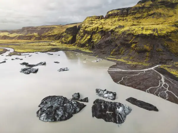 8-day self-drive tour in Iceland, glacier lagoon with icebergs.