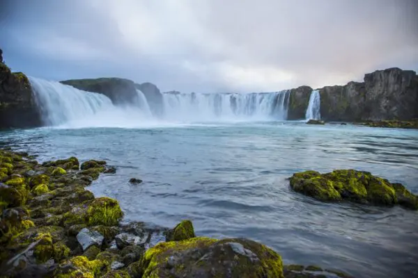 8-day self-drive tour in Iceland, Godafoss waterfall.