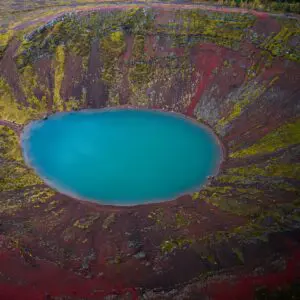 8-day self-drive tour in Iceland, Kerid volcano crater.
