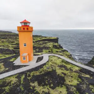 8-day self-drive tour in Iceland, lighthouse in Snaefellsnes Peninsula.