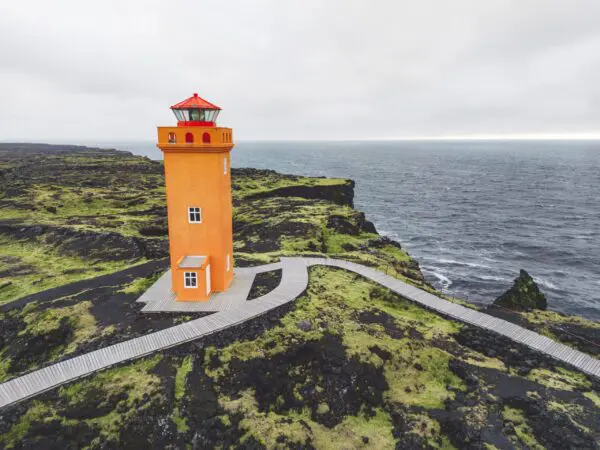 8-day self-drive tour in Iceland, lighthouse in Snaefellsnes Peninsula.