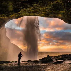 8-day self-drive tour in Iceland, Seljalandsfoss waterfall.