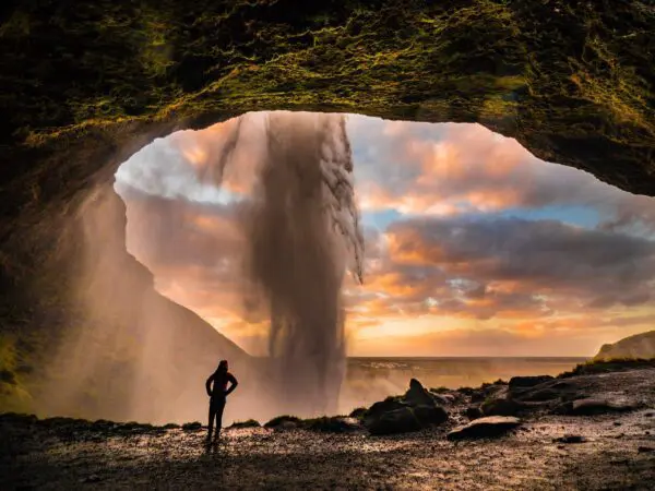 8-day self-drive tour in Iceland, Seljalandsfoss waterfall.