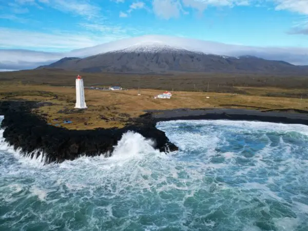 9-day self-drive tour around Iceland, lighthouse in Snaefellsnes Peninsula.