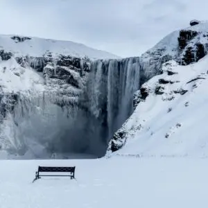 10-Day Winter Ring Road Tour Around Iceland, Skogafoss waterfall.