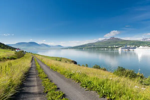 5-Day Self-Drive Tour around North Iceland, path close to Akureyri.
