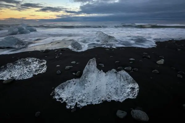 7-Day Self-Drive Trip with South Coast, West Iceland. Black Diamond Beach.