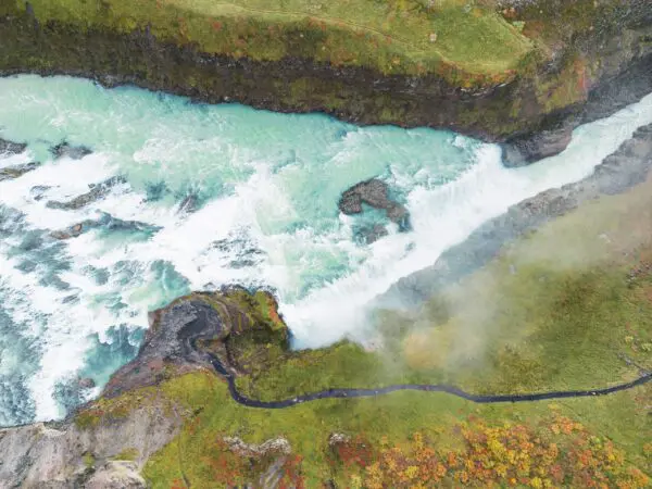 7-Day Self-Drive Trip with South Coast, West Iceland. Gullfoss waterfall.