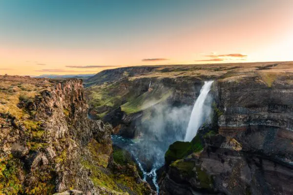 7-Day Self-Drive Trip with South Coast, West Iceland. Haifoss waterfall.