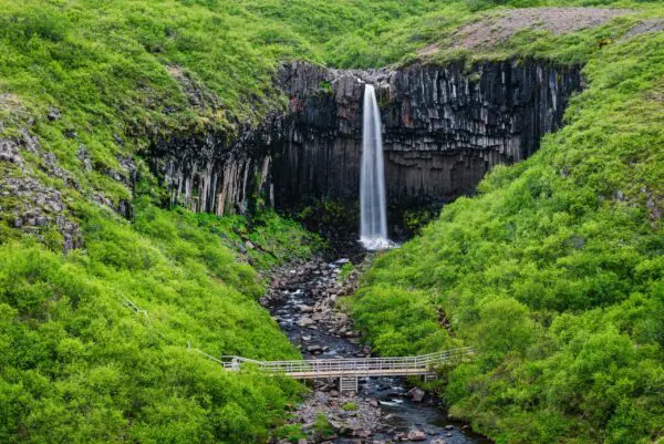 7-Day Self-Drive Trip with South Coast, West Iceland. Svartifoss waterfall.