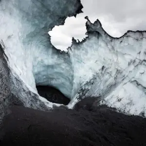 8-Day Highland Road & Hiking Trip in Iceland, black and blue glacier.