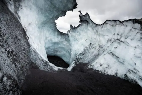 8-Day Highland Road & Hiking Trip in Iceland, black and blue glacier.