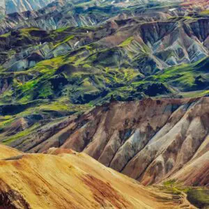 8-Day Highland Road & Hiking Trip in Iceland, colorful mountains in Landmannalaugar.