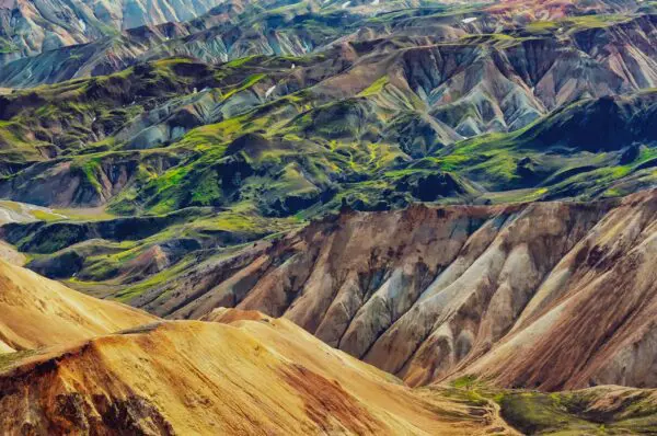 8-Day Highland Road & Hiking Trip in Iceland, colorful mountains in Landmannalaugar.