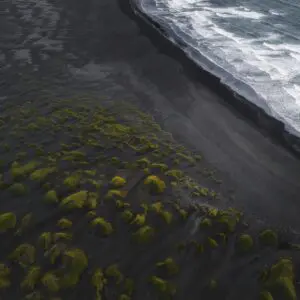 8-Day Highland Road & Hiking Trip in Iceland, black beach on the South Coast.