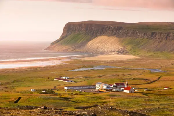 8-Day Self-Drive Road Trip around Wild Westfjords, village with church.