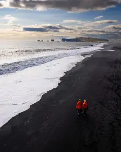 Black beach on the South Coast of Iceland.