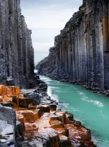 Studlagil canyon, east Iceland.