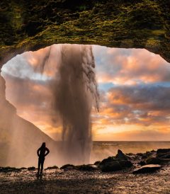 8-day self-drive tour in Iceland, Seljalandsfoss waterfall.