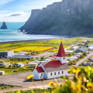 9-day self-drive tour around Iceland, church in Vik.