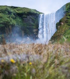 9-day self-drive tour around Iceland, Skogafoss waterfall.