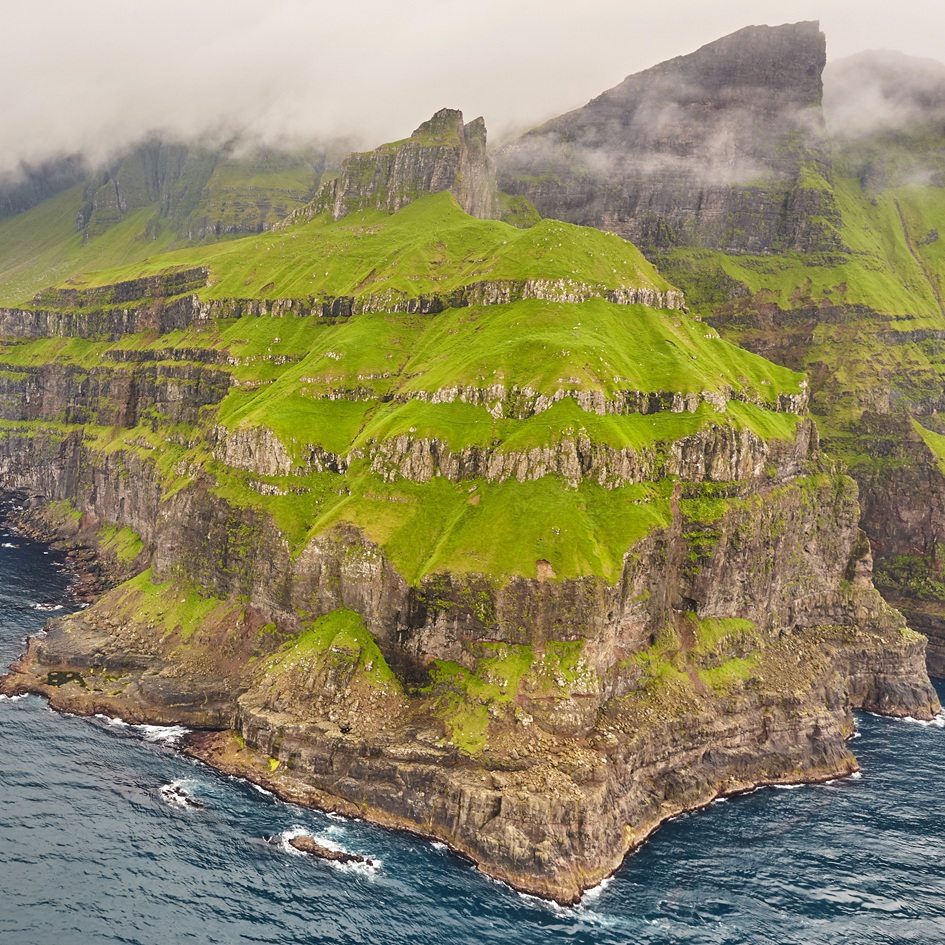 Self-drive tours in the Faroe Islands, summer cliffs.