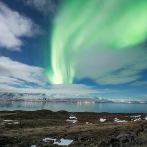 10-Day Winter Ring Road Tour Around Iceland, Northern Lights above Akureyri.
