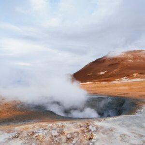4-Day Short Winter Self-Drive Trip in North Iceland, Namafjall geothermal area.