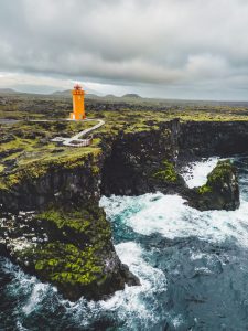 Lighthouse in Snaefellnses Peninsula.